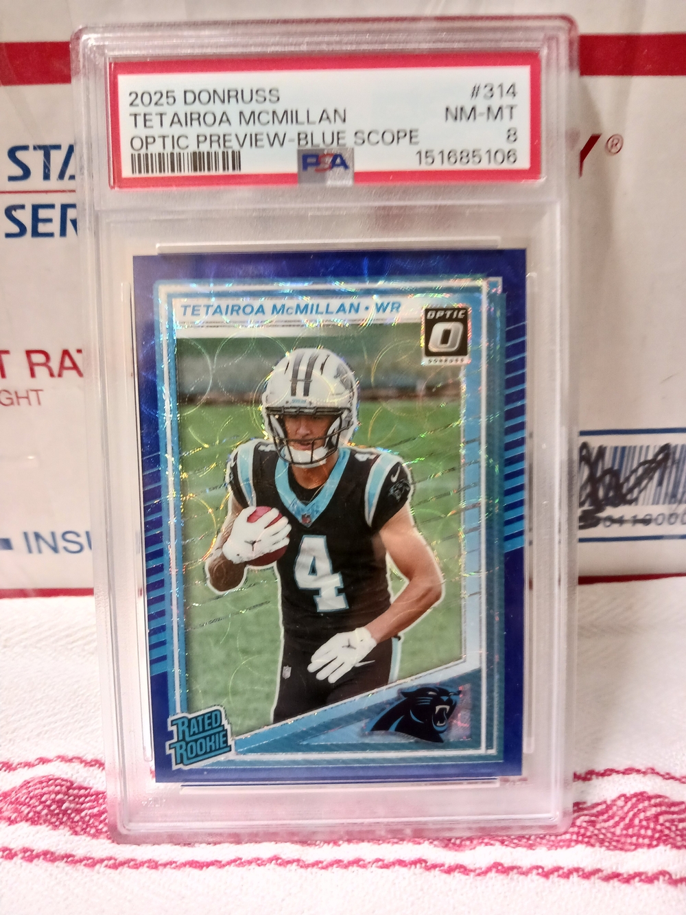 2025 PANINI DONRUSS Optic Preview Blue Scope PSA 8 (RC)